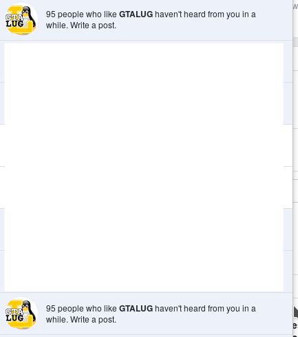 Messages from facebook saying I should post something on brand account