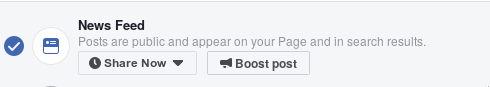 Posts will not show up in users timeline unless you pay for 'boost'
