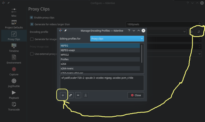 Add new proxy encoding profile