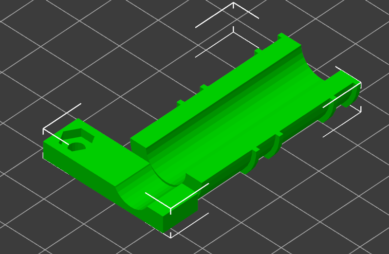 Cable guide for Y axis, with orientation for printing